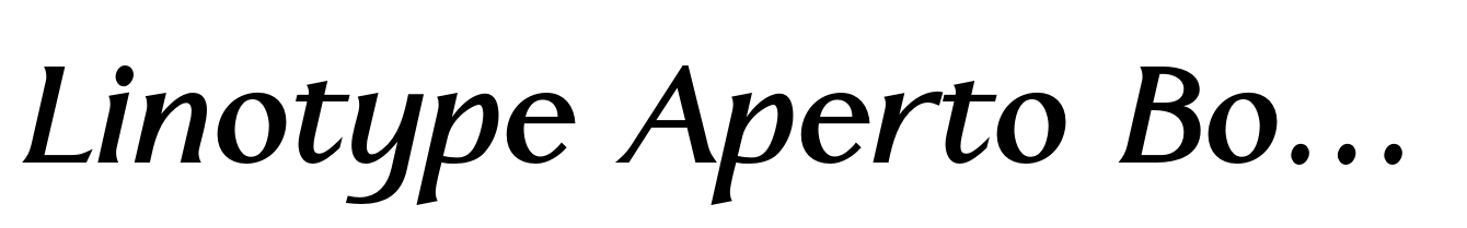 Linotype Aperto Bold Italic